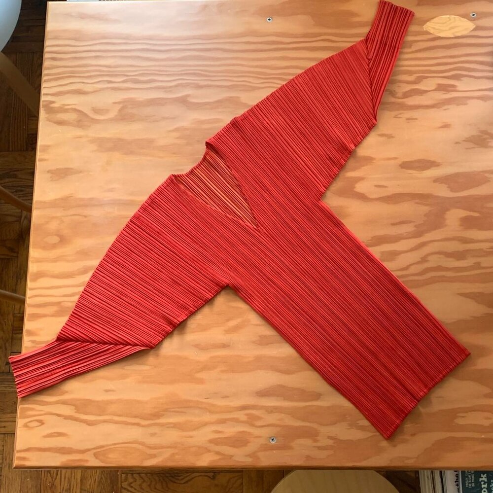 Issey Miyake Pleats Please Rounded Top Red JP3 - Picture 5 of 7